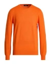 Gran Sasso Man Sweater Orange Size 44 Cashmere In Orange