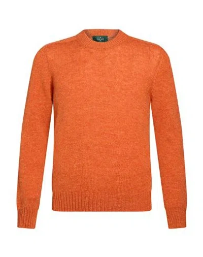 Gran Sasso Man Sweater Orange Size 44 Virgin Wool In Multi