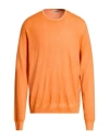 Gran Sasso Man Sweater Orange Size 46 Virgin Wool