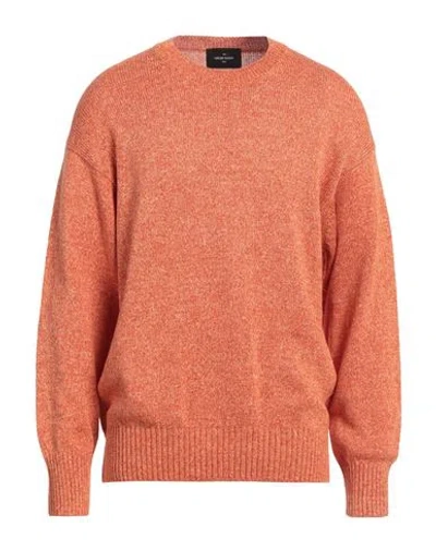 Gran Sasso Man Sweater Orange Size 50 Cotton