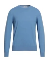 Gran Sasso Man Sweater Pastel Blue Size 40 Cashmere