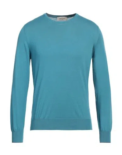 Gran Sasso Man Sweater Pastel Blue Size 48 Cotton