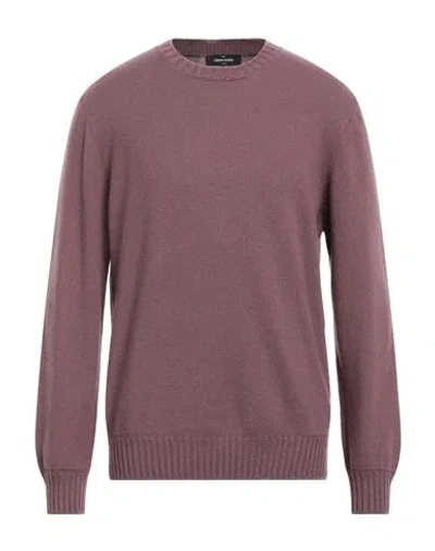 Gran Sasso Man Sweater Pastel Pink Size 42 Cashmere In Burgundy