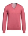 Gran Sasso Man Sweater Pastel Pink Size 40 Virgin Wool In Pink