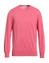 Gran Sasso Man Sweater Pastel Pink Size 44 Virgin Wool In Pink
