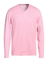 Gran Sasso Man Sweater Pink Size 40 Virgin Wool In Pink