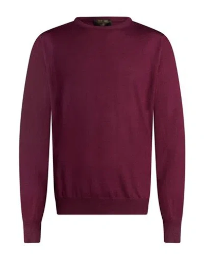 Gran Sasso Man Sweater Plum Size 42 Virgin Wool In Purple