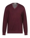 Gran Sasso Man Sweater Plum Size 44 Virgin Wool In Purple