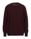 Gran Sasso Man Sweater Plum Size 46 Virgin Wool
