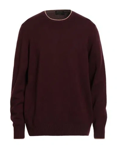 Gran Sasso Man Sweater Plum Size 46 Virgin Wool