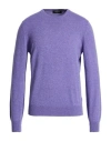 Gran Sasso Man Sweater Purple Size 44 Cashmere In Purple