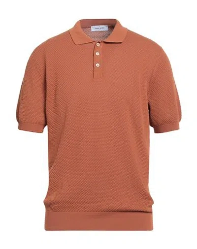 Gran Sasso Man Sweater Rust Size 42 Cotton In Brown