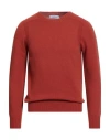 Gran Sasso Man Sweater Rust Size 46 Virgin Wool In Brown