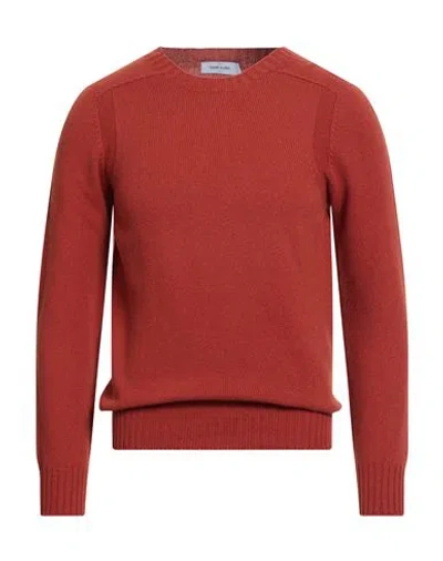 Gran Sasso Man Sweater Rust Size 46 Virgin Wool In Brown