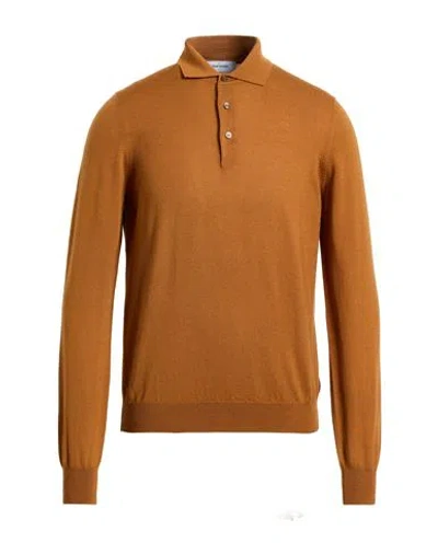 Gran Sasso Man Sweater Rust Size 50 Virgin Wool In Brown