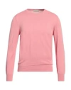 Gran Sasso Man Sweater Salmon Pink Size 38 Cotton