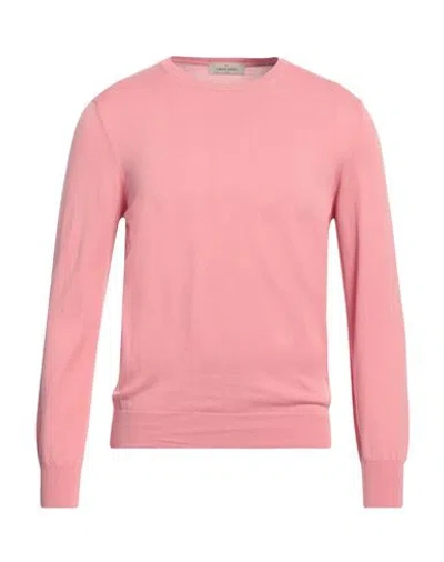 Gran Sasso Man Sweater Salmon Pink Size 38 Cotton In Pink