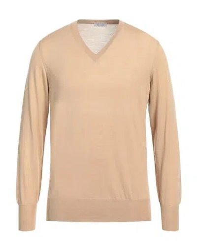 Gran Sasso Man Sweater Sand Size 42 Virgin Wool In Beige