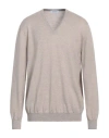 Gran Sasso Man Sweater Sand Size 50 Virgin Wool In Beige