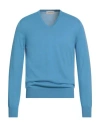 Gran Sasso Man Sweater Sky Blue Size 38 Cotton