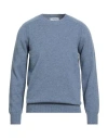 Gran Sasso Man Sweater Sky Blue Size 40 Virgin Wool