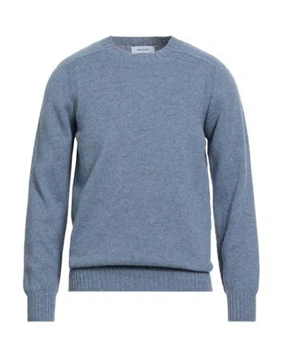 Gran Sasso Man Sweater Sky Blue Size 40 Virgin Wool