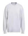 Gran Sasso Man Sweater Sky Blue Size 46 Virgin Wool In White