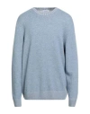 Gran Sasso Man Sweater Sky Blue Size 50 Virgin Wool, Cashmere, Viscose