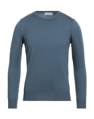 Gran Sasso Man Sweater Slate Blue Size 36 Virgin Wool