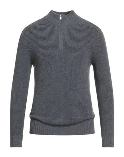 Gran Sasso Man Sweater Slate Blue Size 36 Virgin Wool In Gray