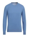 Gran Sasso Man Sweater Slate Blue Size 40 Cashmere