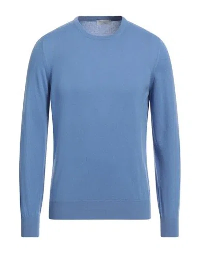 Gran Sasso Man Sweater Slate Blue Size 40 Cashmere
