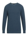 Gran Sasso Man Sweater Slate Blue Size 40 Virgin Wool In Blue
