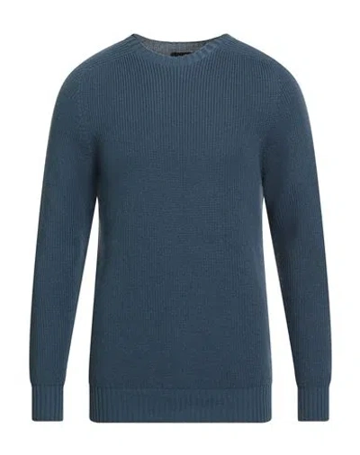 Gran Sasso Man Sweater Slate Blue Size 40 Virgin Wool