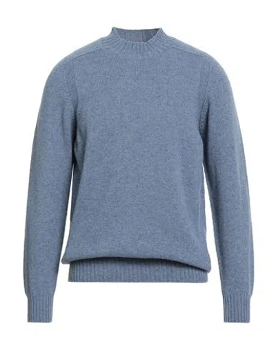 Gran Sasso Man Sweater Slate Blue Size 42 Virgin Wool