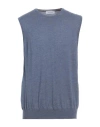 Gran Sasso Man Sweater Slate Blue Size 44 Virgin Wool
