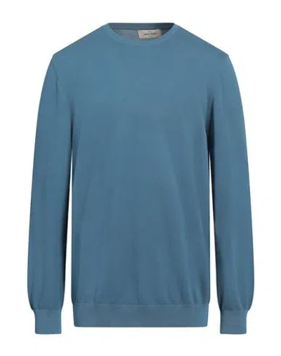 Gran Sasso Man Sweater Slate Blue Size 46 Cotton