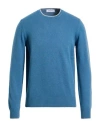 Gran Sasso Man Sweater Slate Blue Size 48 Virgin Wool