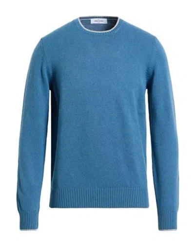 Gran Sasso Man Sweater Slate Blue Size 48 Virgin Wool