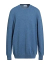 Gran Sasso Man Sweater Slate Blue Size 48 Virgin Wool, Viscose, Cashmere