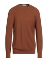 Gran Sasso Man Sweater Tan Size 46 Virgin Wool In Brown