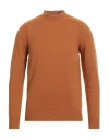 Gran Sasso Man Sweater Tan Size 46 Virgin Wool In Animal Print