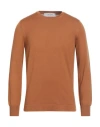 Gran Sasso Man Sweater Tan Size 48 Virgin Wool