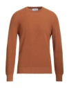 Gran Sasso Man Sweater Tan Size 48 Virgin Wool In Brown