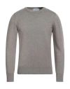Gran Sasso Man Sweater Taupe Size 36 Virgin Wool In Gray