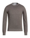 Gran Sasso Man Sweater Taupe Size 36 Virgin Wool In Multi
