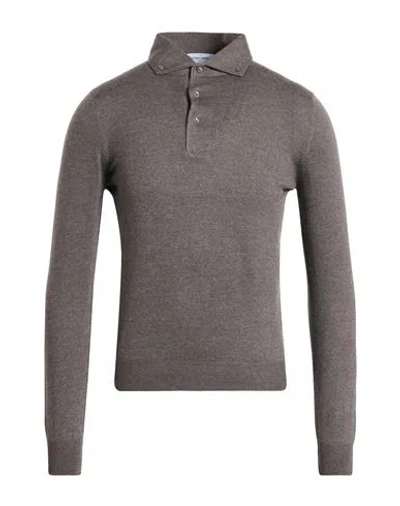 Gran Sasso Man Sweater Taupe Size 38 Virgin Wool In Gray