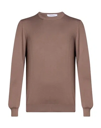 Gran Sasso Man Sweater Taupe Size 40 Cotton In Gray