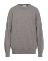 Gran Sasso Man Sweater Taupe Size 46 Virgin Wool In Gray