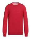 Gran Sasso Man Sweater Tomato Red Size 40 Virgin Wool